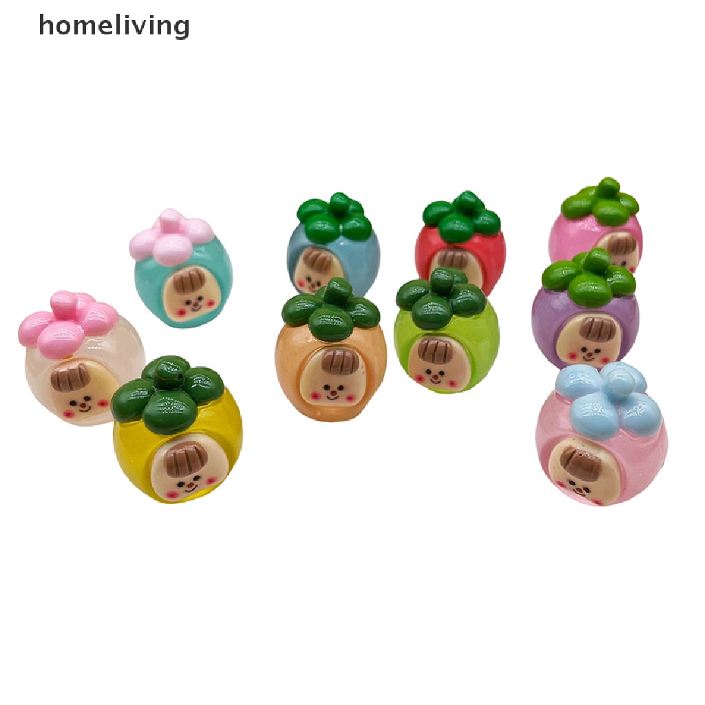 Bộ 2 Đồ trang trí Trái Xoài Hoạt Hình Mini Phát Sáng Dùng Trang Trí Tiểu Cảnh