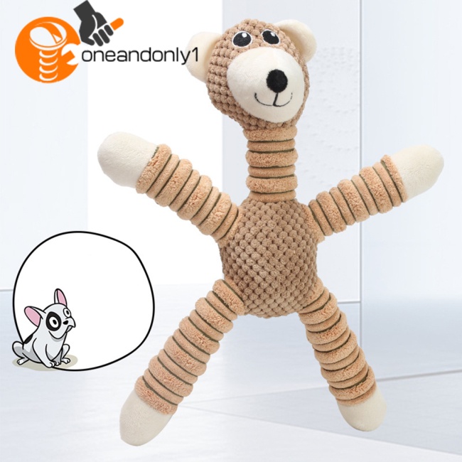 Đồ Chơi Nhồi Bông Mềm Mại Hình Động Vật Phát Ra Âm Thanh Chống Cắn Làm Sạch Răng Cho Thú Cưng