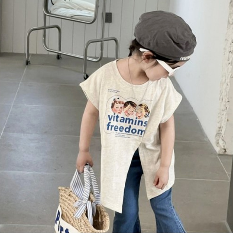 Áo Thun Ngắn Tay Dáng Rộng Thời Trang Mùa Hè Phong Cách Hàn Quốc Cho Nữ