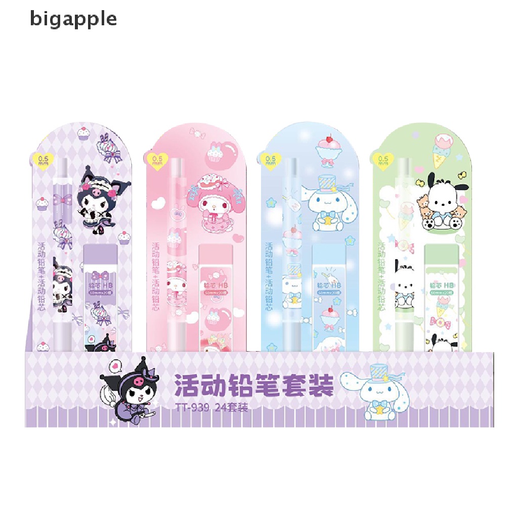SANRIO 1 Set Bút Chì Bấm Họa Tiết Hoạt Hình Dễ Thương Cho Học Sinh