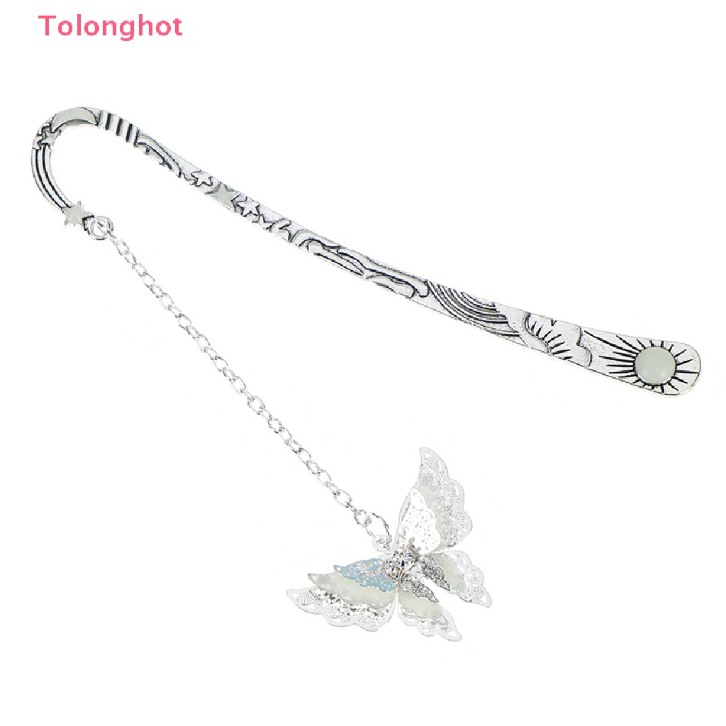 Tolonghot &gt; Thẻ Đánh Dấu Trang Sách Hình Bướm Phát Quang Ban Đêm Tốt