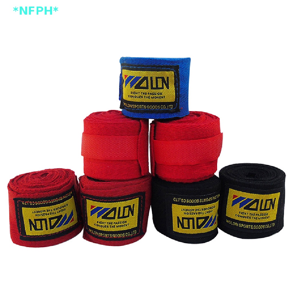 1 Cặp Đai Quấn Cổ Tay Bằng Cotton Hỗ Trợ Tập Taekwondo Muay Thai / MMA Mới