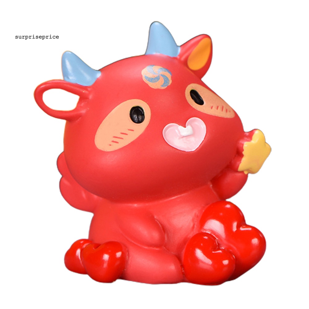 Đồ trang trí Con Trâu May Mắn Mini Bằng Nhựa Ox Buffalo Trang Trí Tiểu Cảnh