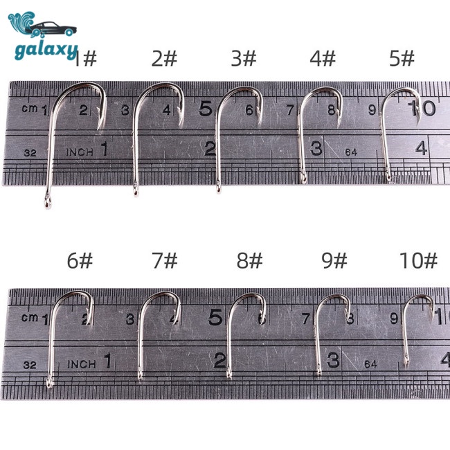 Galaxy Set 100 Lưỡi Câu Cá Bằng Thép Carbon Cao Cấp Kèm Hộp Đựng