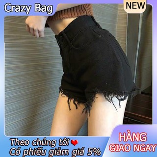 Quần short jean lưng cao ống rộng thời trang mùa hè quyến rũ dành cho nữ