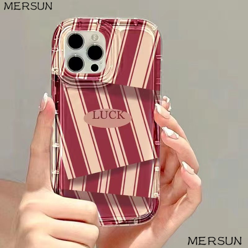 ✅Ốp Điện Thoại Họa Tiết Kẻ Sọc 89% Màu Đỏ / Xanh Lá Dành Cho Iphone 1213Iphone 14 Pro