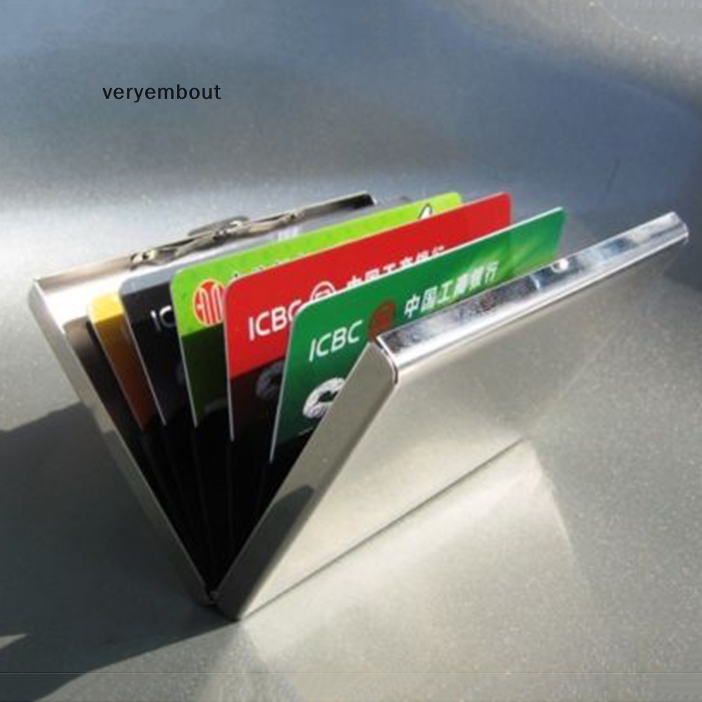 Hộp Đựng Thẻ Tín Dụng / Danh Thiếp Mini Bằng Thép Không Gỉ Cho Nam