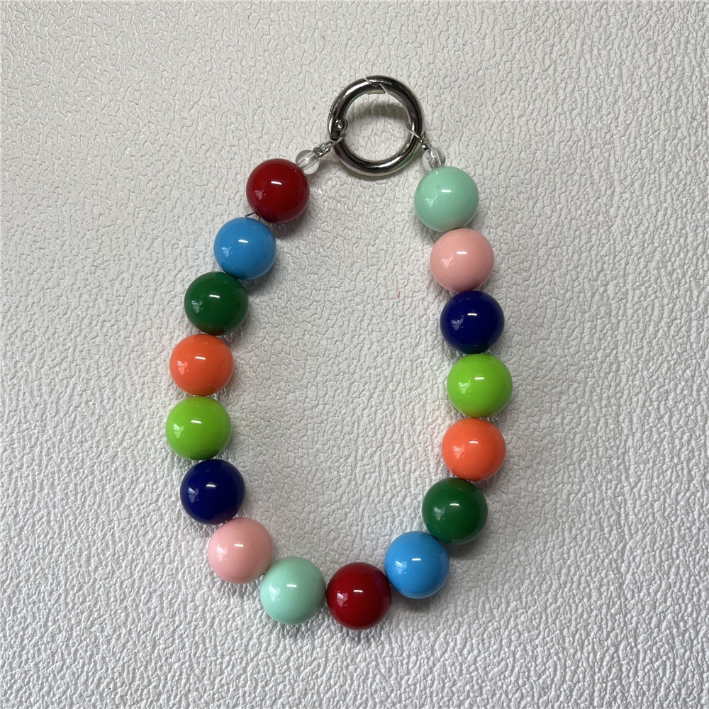 Dây Gắn Điện Thoại Di Động Dạng Chuỗi Hạt Acrylic Mềm Nhiều Màu Chống Thất Lạc