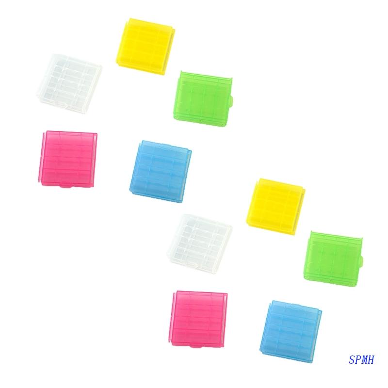 Bộ 10 Hộp Nhựa Đựng Vật Dụng 14500 AA AAA Ốp