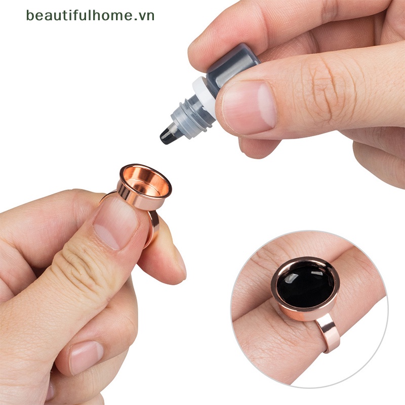 1 Cốc Đựng Keo Xăm Kim Loại Cho Dụng Cụ Trang Điểm