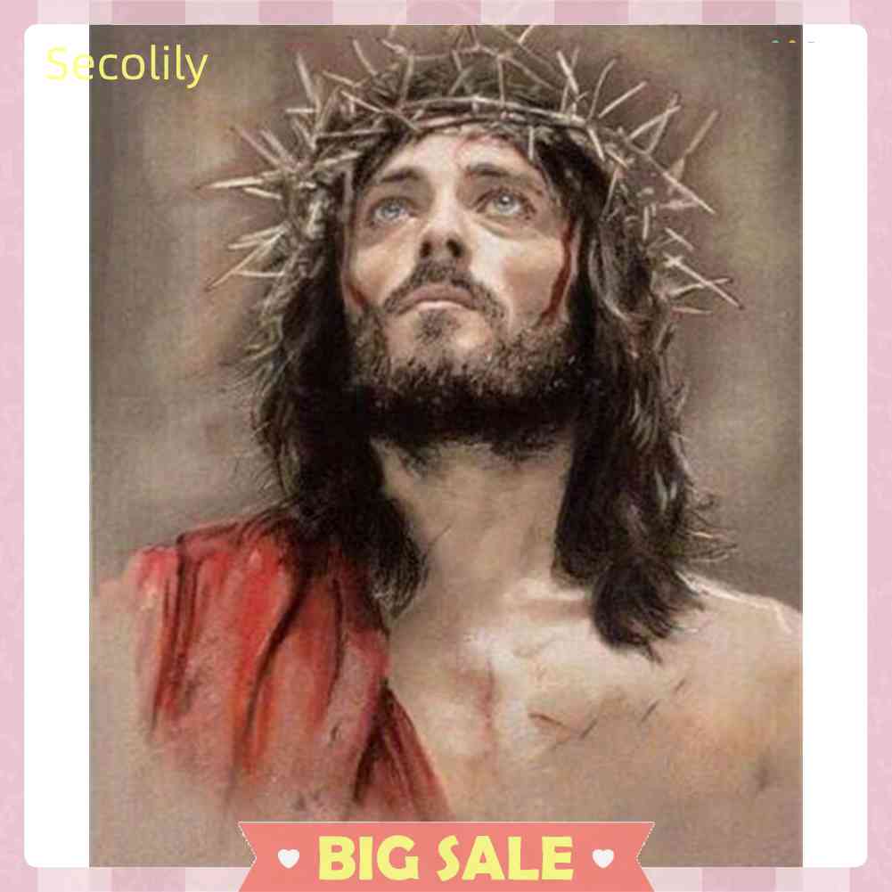 Bộ Tranh Sơn Dầu Tô Màu Theo Số Họa Tiết Chúa Jesus DIY
