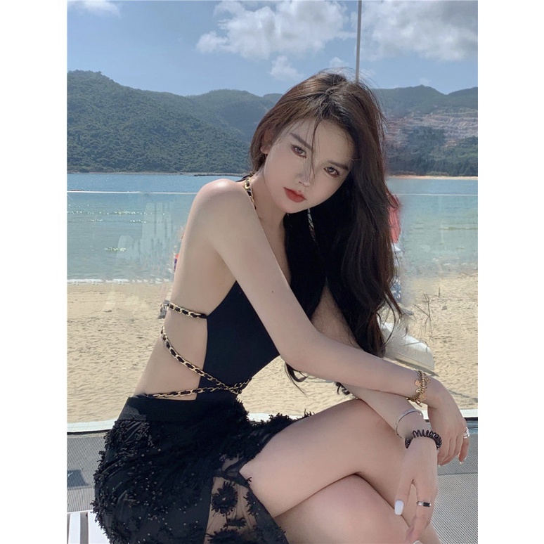 Áo Hai Dây Màu Đen Dáng Ôm Thời Trang Mùa Hè Quyến Rũ Cho Nữ