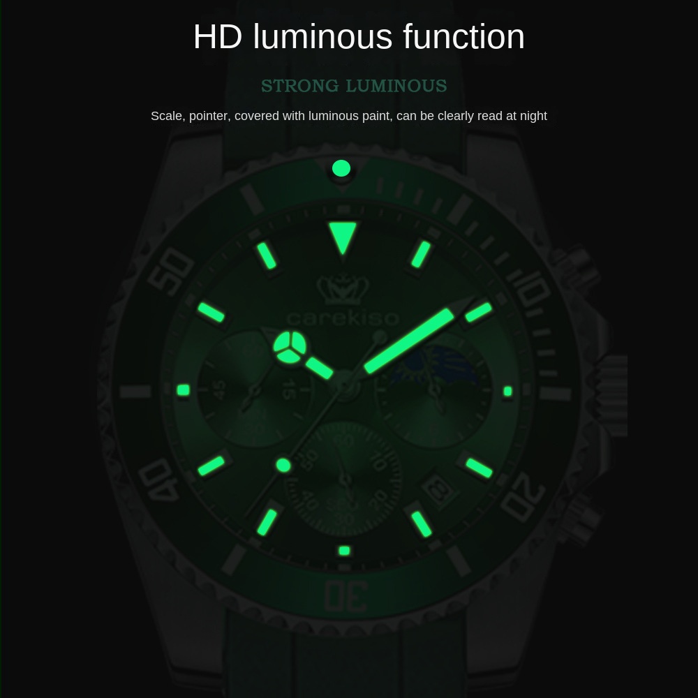 Đồng Hồ Đeo Tay Phát Quang Đa Năng Chống Thấm Nước Dành Cho Nam