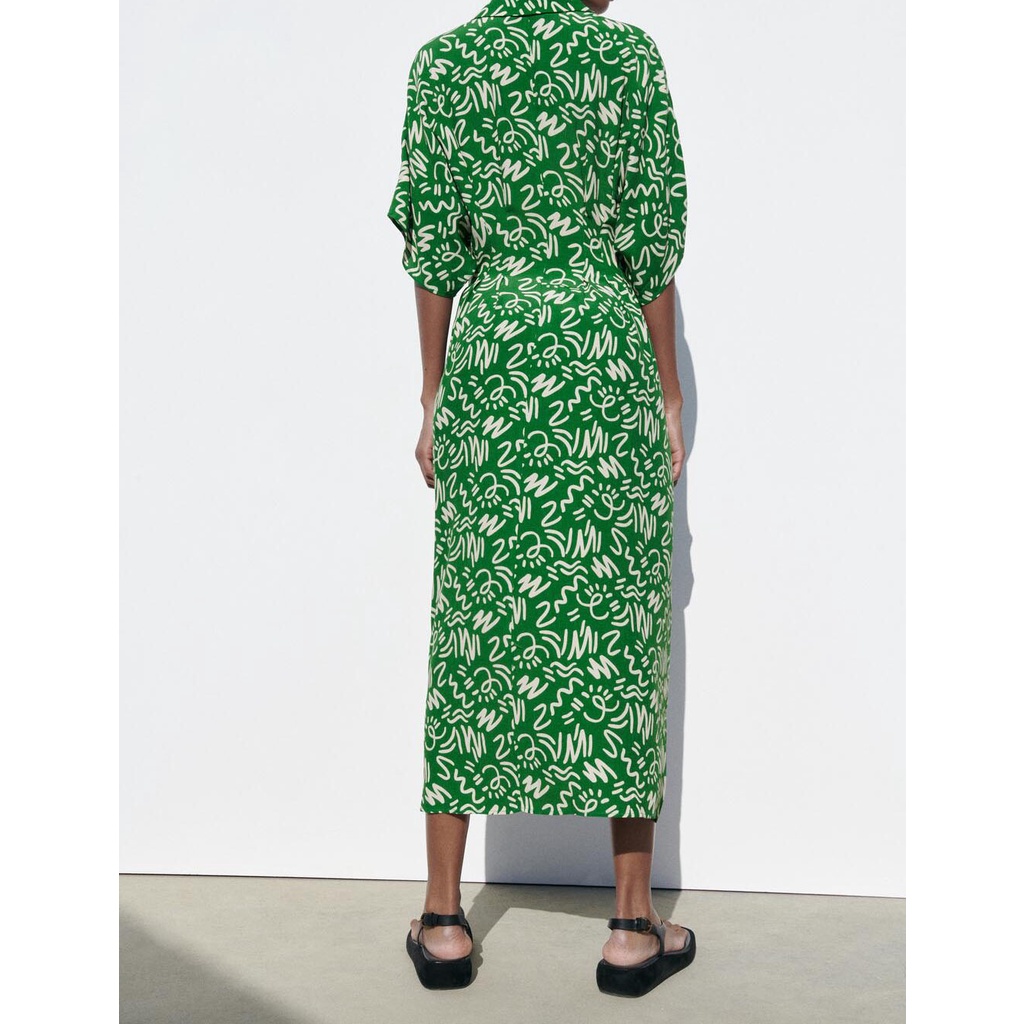 Đầm Zara Dáng Dài In Họa Tiết Phong Cách Âu Mỹ Thời Trang Xuân Hè Cho Nữ 2183048