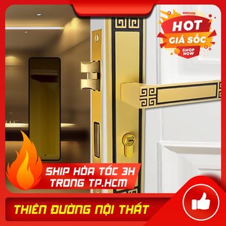 Khóa cửa tay gạt bằng đồng phong cách cổ điển 100