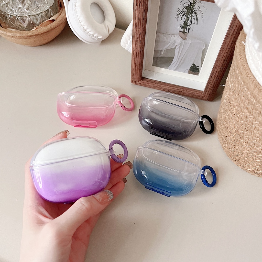 Vỏ Bảo Vệ Hộp Sạc Tai Nghe Không Dây Xiaomi buds3 TWS Bằng Silicon TPU Mềm Trong Suốt Chống Sốc Chống Rơi Kèm Móc