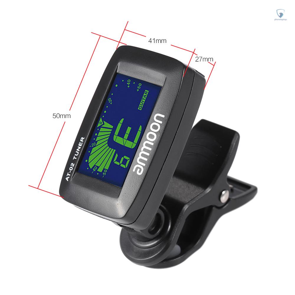 Kẹp Điều Chỉnh Điện Ba Màu ammoon AT-02 Cho Guitar Bass Ukulele