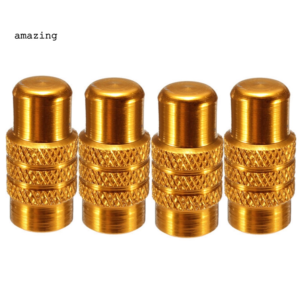 Bộ 4 Vỏ Bọc Van Bánh Xe Đạp Leo Núi Bằng Hợp Kim Chống Bụi