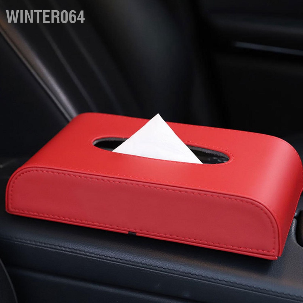 Winter064 Hộp đựng khăn giấy trên ô tô có công tắc từ tính ăn bằng da thay thế cho CX‑5 CX‑4