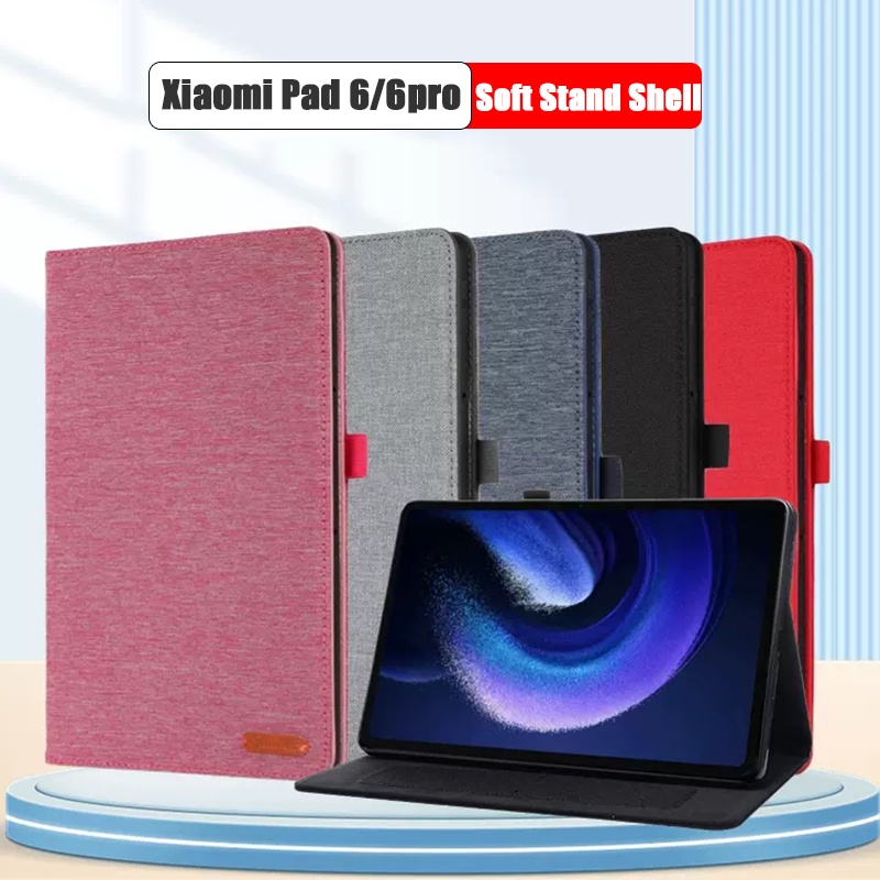 Bao Da PU Máy Tính Bảng Nắp Lật Nam Châm Mềm Kiêm Giá Đỡ Cho Xiaomi Pad 6 Pro 2023 Mi Pad 6 Xiaomi Pad 5 Pro 11inch