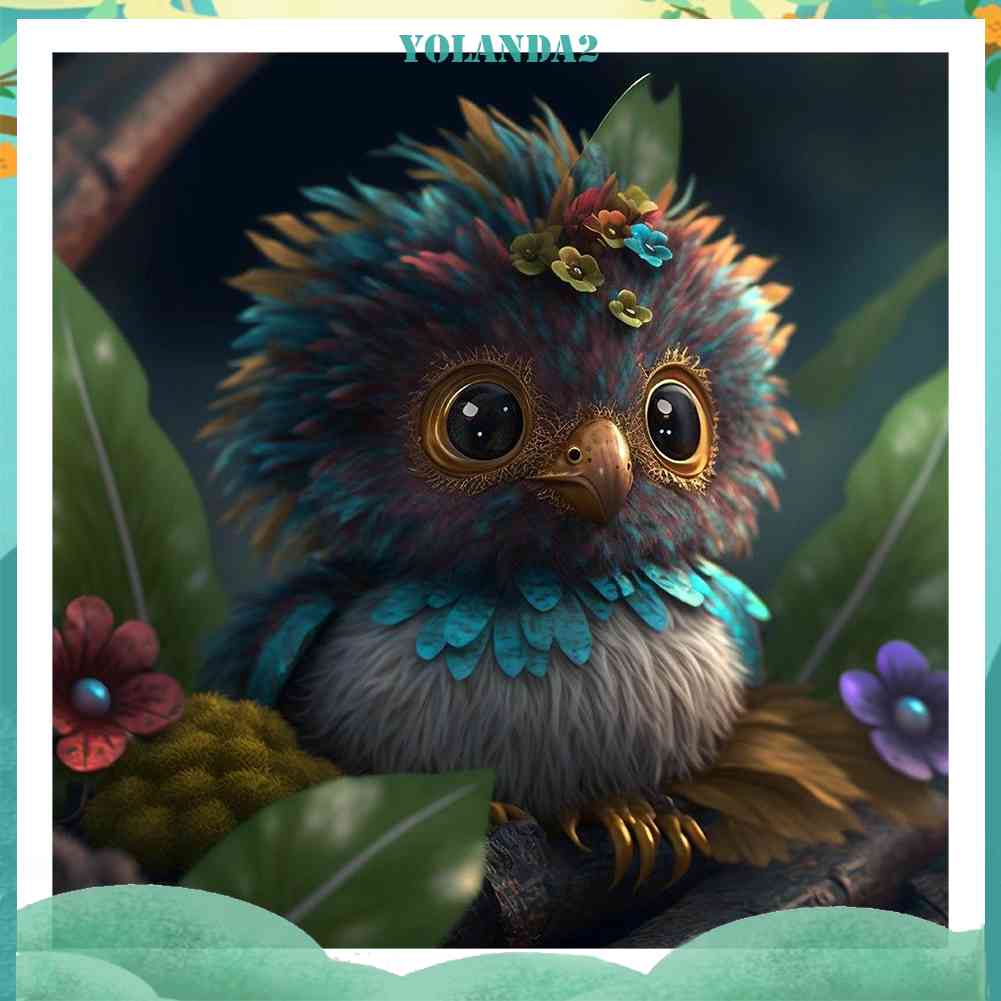 Tranh Đính Đá Kim Cương Toàn Bộ 5D DIY Hình Vẽ Con Cú