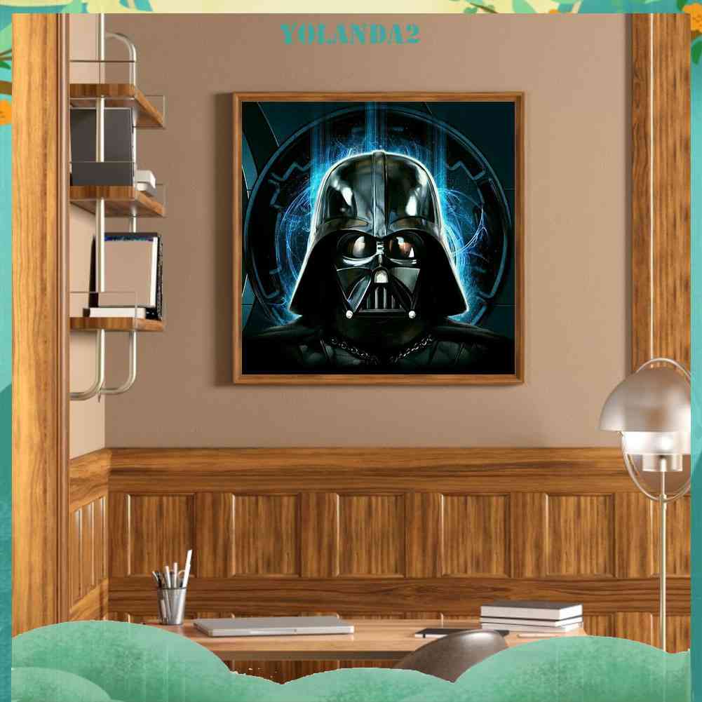 Tranh Đính Đá Kim Cương Toàn Bộ 5D DIY Hình Vẽ Darth Vader Trang Trí Nhà Cửa