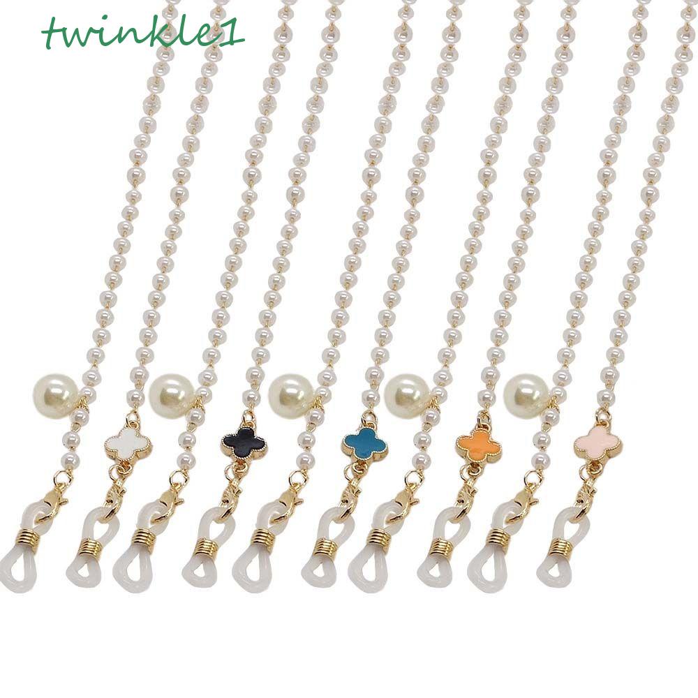 Dây Đeo Kính Mát Chống Thất Lạc Bằng Đồng Họa Tiết Hoa Lấp Lánh Cho Nữ