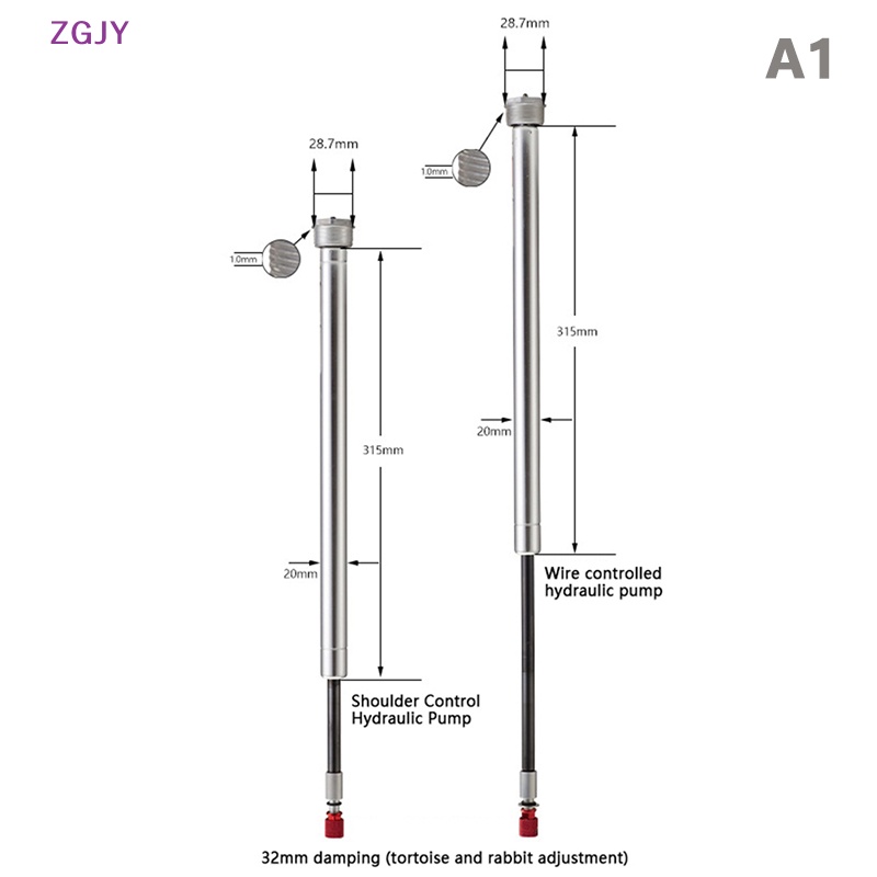 Phuộc Giảm Xóc 32 / 34mm Bằng Hợp Kim Thép Cho Xe Đạp Điều Khiển Từ Xa Mới