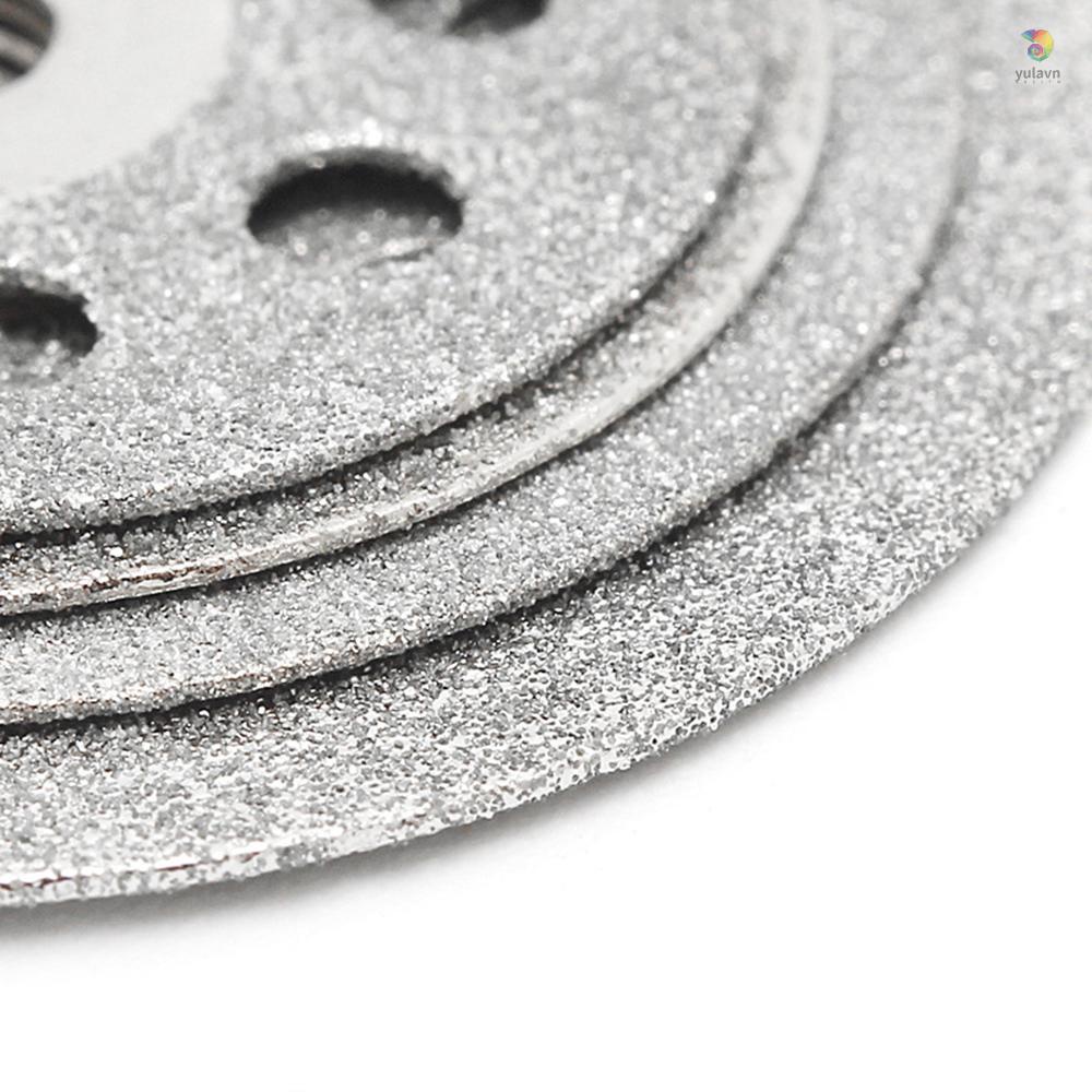 Set 24 Bánh Xe Cắt Kim Cương Đường Kính 22mm Kèm 4 Trục Quay 3mm Thay Thế Cho Dụng Cụ Dremel