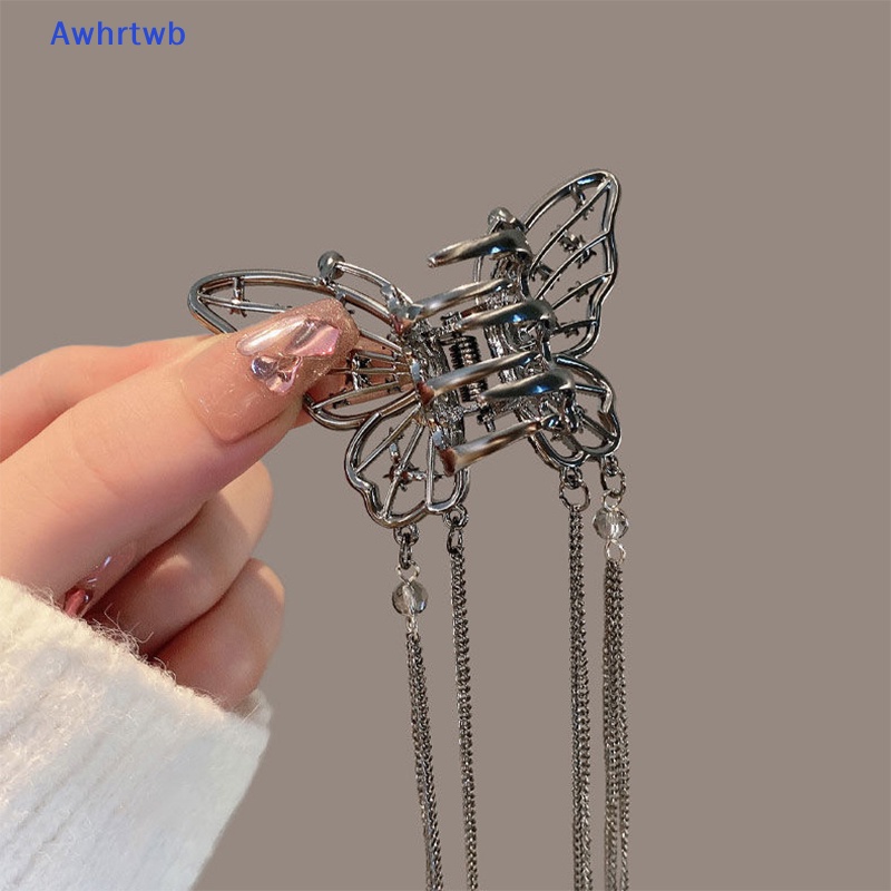 Kẹp Tóc Hình Bướm Đính Ngọc Trai Đơn Giản Cho Nữ Mới