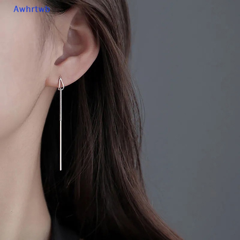 Hoa Tai Dáng Dài Phối Tua Rua Phong Cách Đơn Giản Cho Nữ Mới