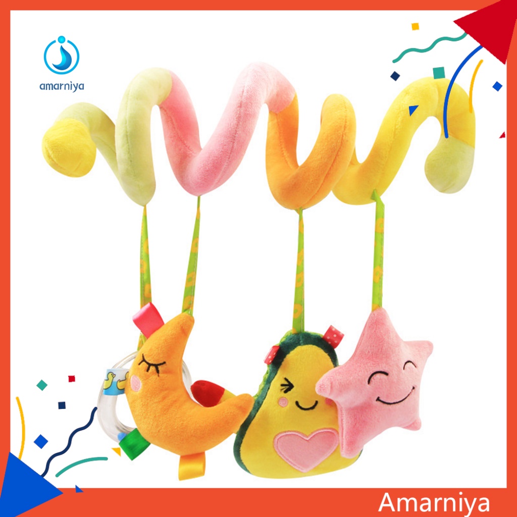 Đồ Chơi Nhồi Bông Treo Xe Đẩy Em Bé Họa Tiết Hoạt Hình Sáng Tạo