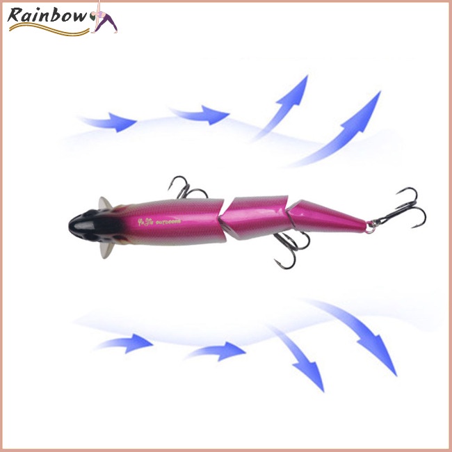 Mồi Giả Nhử Cá 3 Khớp Nối Bằng Nhựa Cứng Kèm Móc Câu