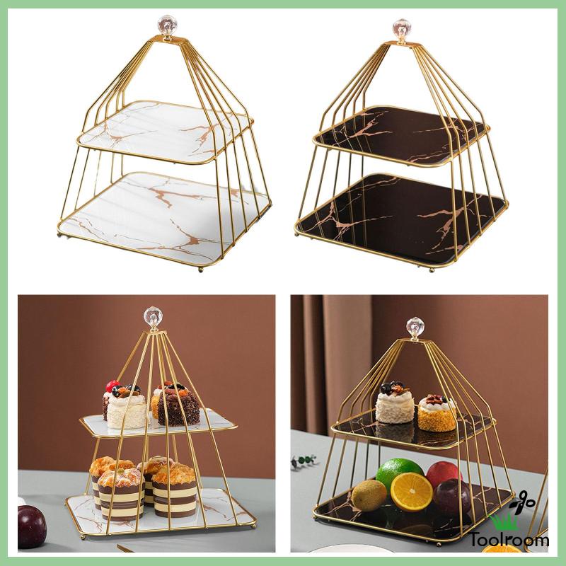 Giá Đỡ 2 Tầng Trưng Bày Bánh Cupcake Trang Trí Bàn Tiệc Cưới Tại Nhà