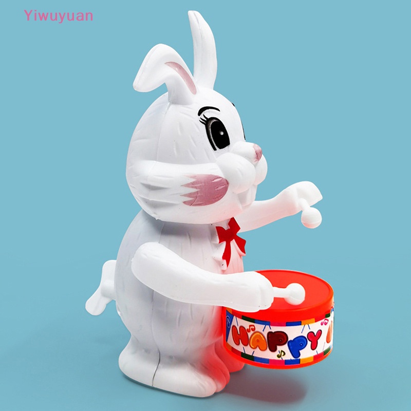 < Yiwuyuan > Đồ Chơi Thỏ Đánh Trống Lên Dây Cót Vui Nhộn Cho Bé