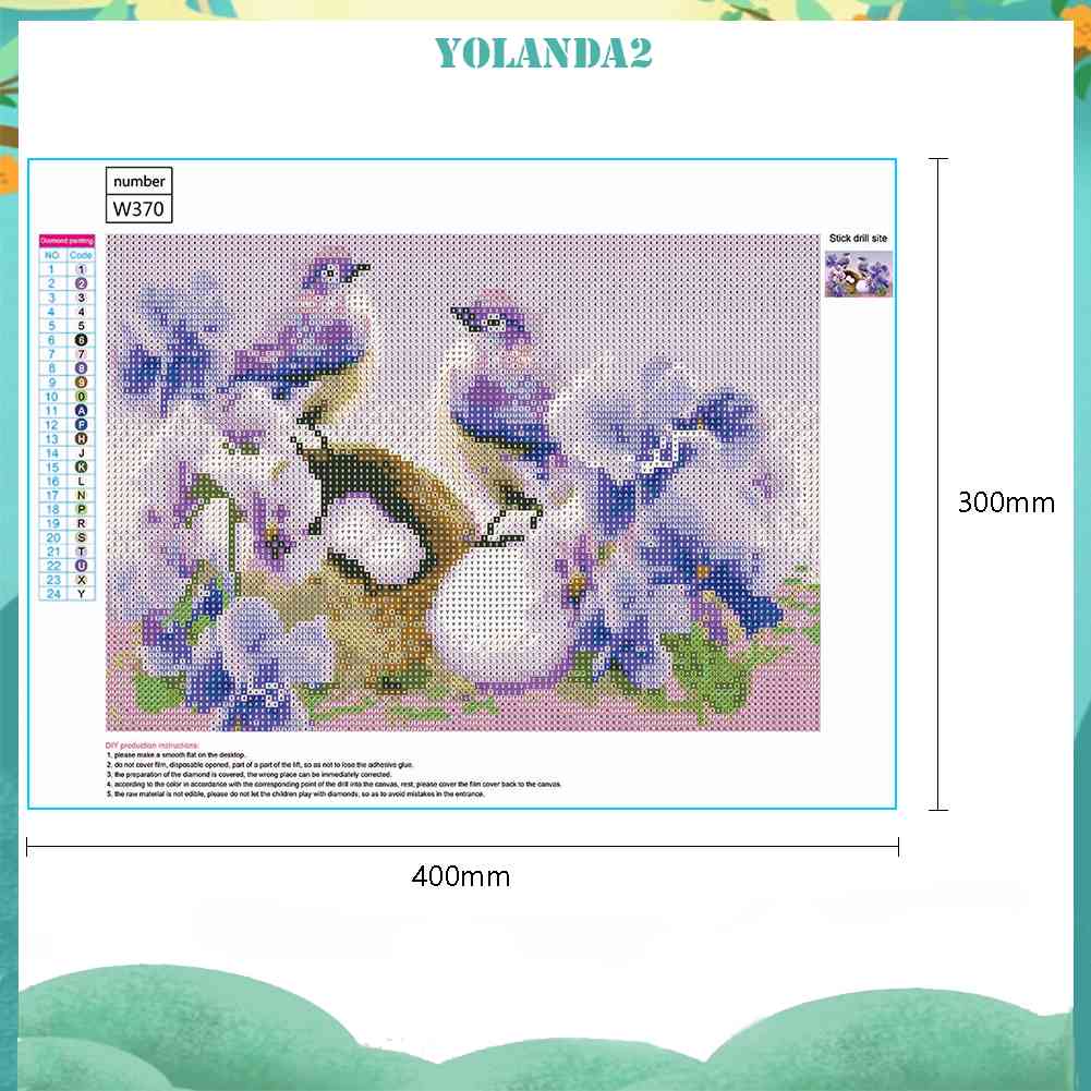 Tranh Đính Đá 5D Tự Làm Hình Chim Dễ Thương