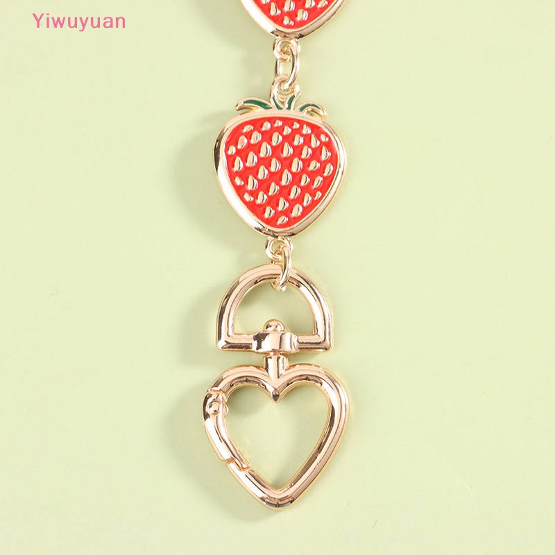 < Yiwuyuan > Dây Xích Mở Rộng Thay Thế Hình Quả Dâu Dễ Thương Trang Trí Túi Xách Mới