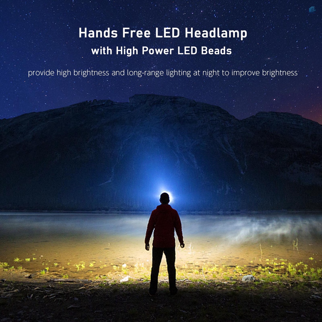 Đèn Pin LED Đeo Đầu Thông Minh 3 Chế Độ Bằng Silicon Co Giãn Chống Thấm Nước Tùy Chỉnh Tiện Dụng Chất Lượng Cao