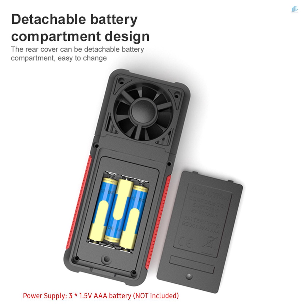 Máy Đo Nhiệt Độ Gió / Độ Ẩm Không Khí Cầm Tay Màn Hình LCD HT605 2.2-inch