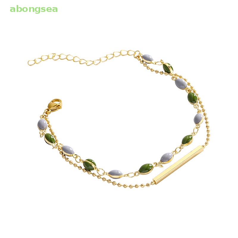 Vòng Tay Hai Lớp Đính Hạt Màu Vàng Kim Phong Cách Pháp Cổ Điển Tùy Chỉnh Thời Trang Cho Nữ