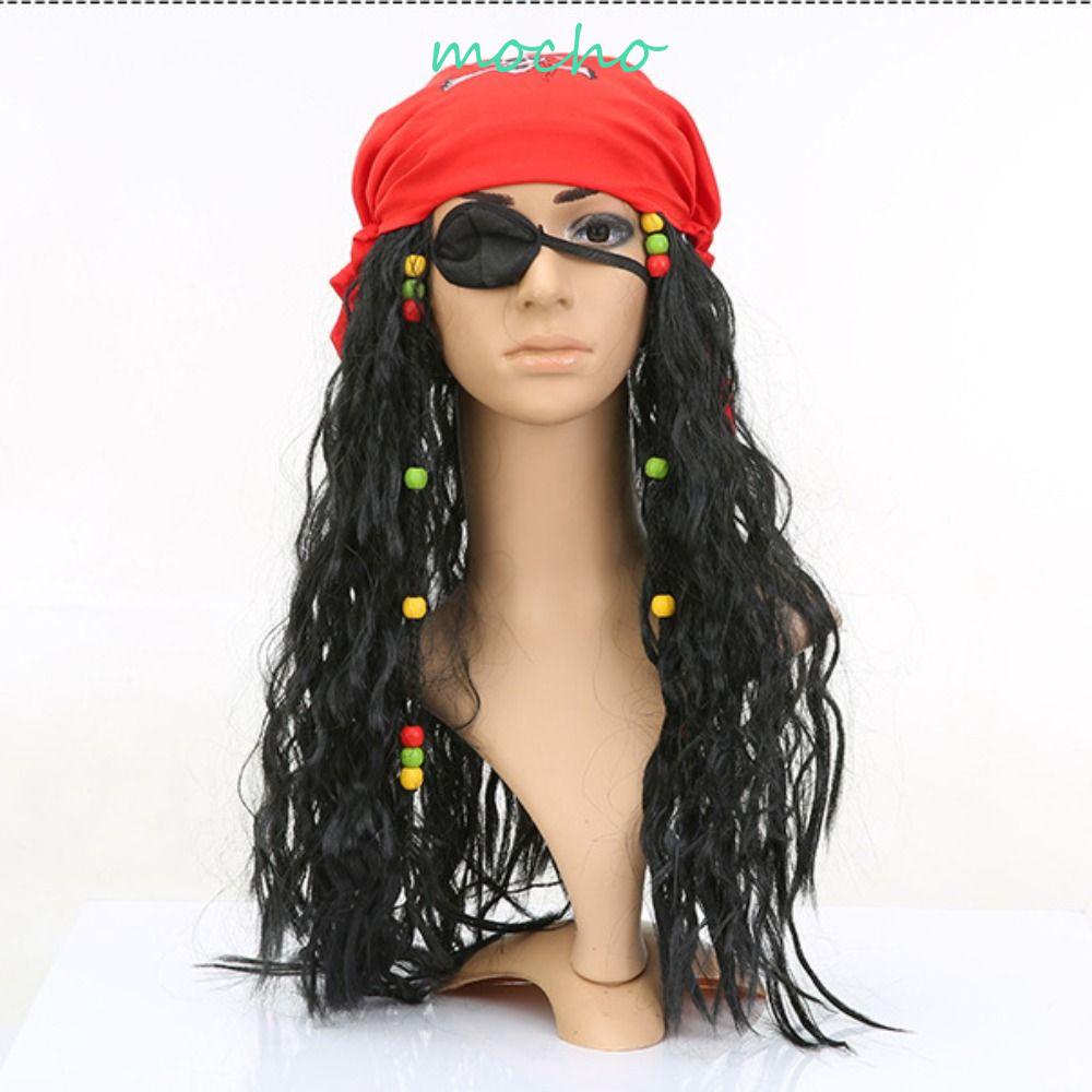 Tóc Giả Màu Đen Bằng Sợi Tổng Hợp Dùng Hóa Trang Nhân Vật Thuyền Trưởng