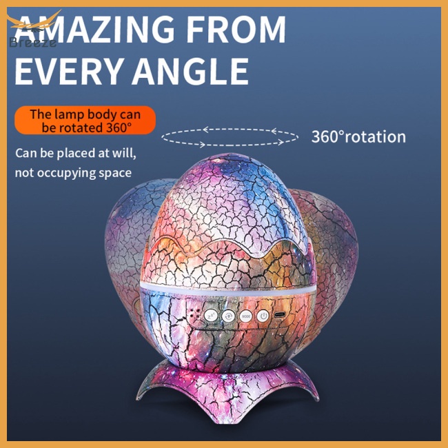 Loa Bluetooth Hình Vỏ Trứng Khủng Long Có Đèn Led Cho Bé