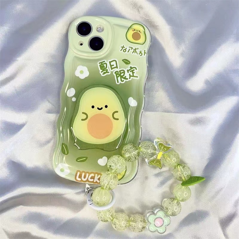 Ốp lưng Oppo Reno 8t 8z 8 7 6 5 4 3 7z F7 F5 Youth F11 Pro F9 Pro F1s A93 A94 A91 Cartoon lovely avocado Bracelet Wave edge soft phone case