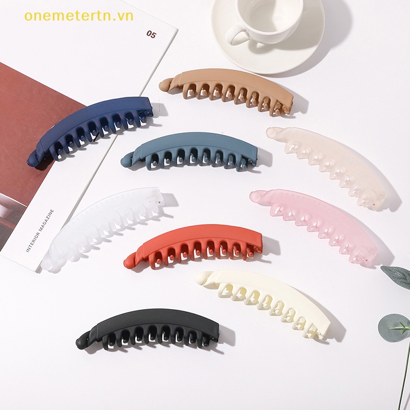 Kẹp Tóc Càng Cua Lớn Màu Trơn Phong Cách Cổ Điển Thời Trang Cho Nữ