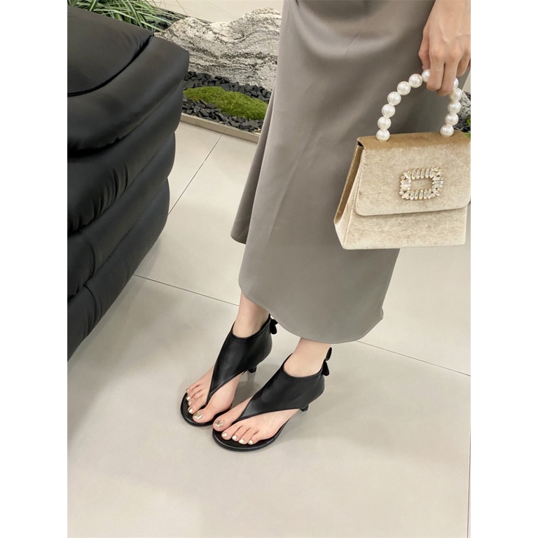 Sandal Cao Gót Mũi Tròn Phong Cách Mới 2023 Cho Nữ