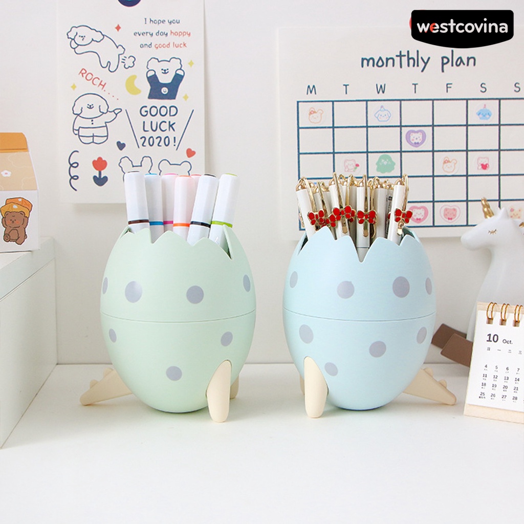 [COD]♪Giá Đỡ Bút Hình Trứng Khủng Long Bằng Nhựa Cỡ Lớn Đáng Yêu Tiện Dụng Cho Gia Đình