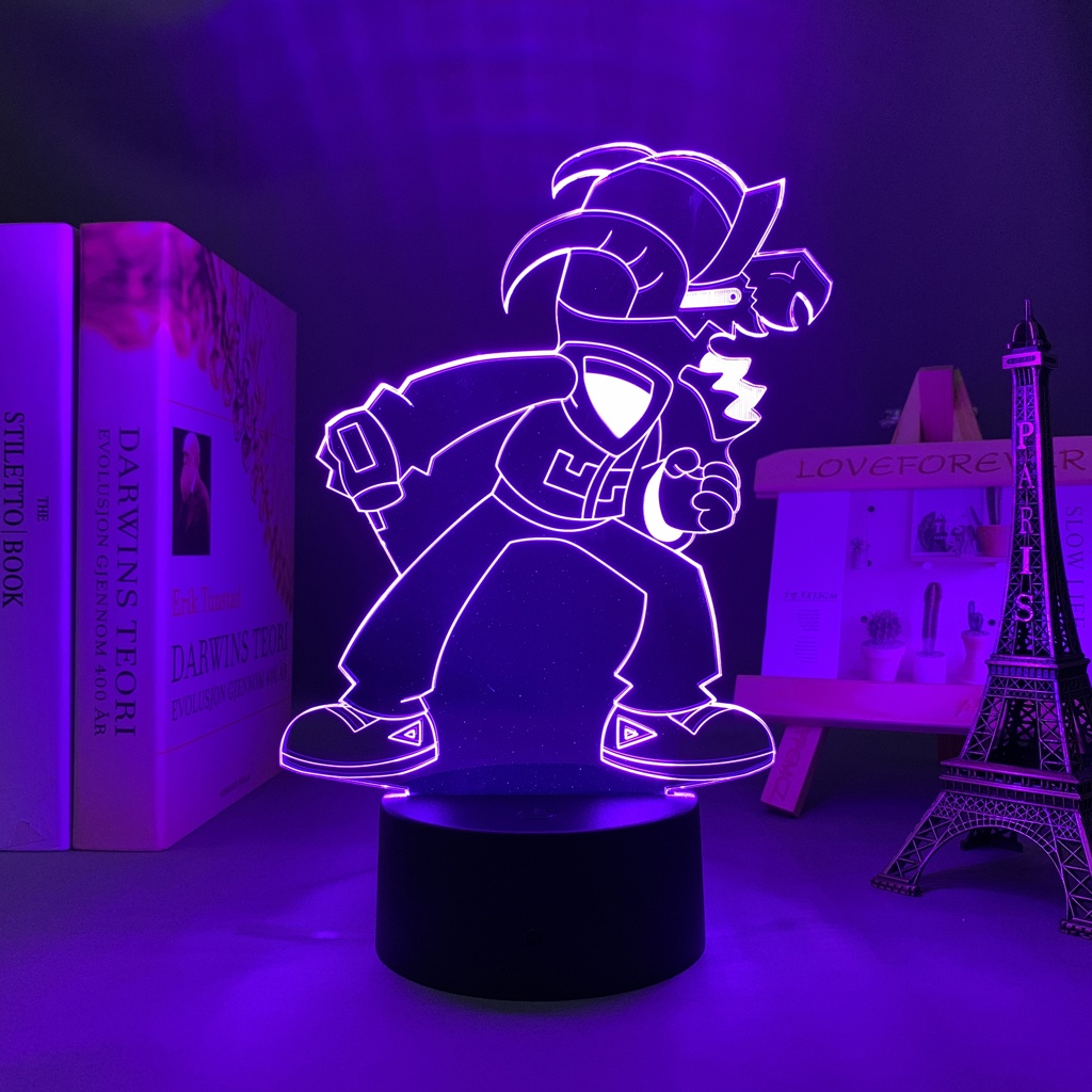 Đèn Led 3d 7 Màu Sắc Hình Nhân Vật Funkin Dành Cho Trang Trí Phòng Ngủ Trẻ Em