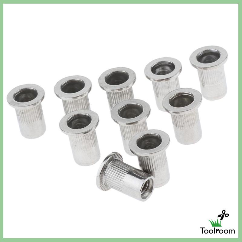 Set 10 Đai Ốc Đinh Tán Bằng Thép Không Gỉ M4 Tiện Dụng