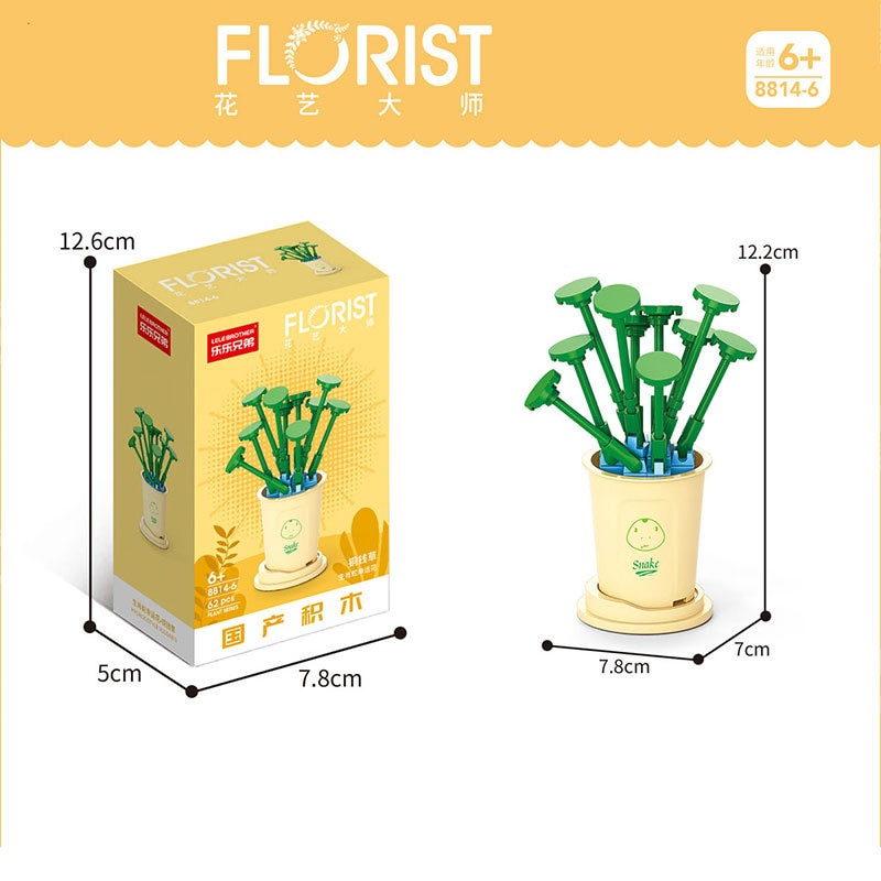 Bộ Đồ Chơi Lắp Ráp Hình Chậu Hoa Nhỏ Dành Cho Bé Gái