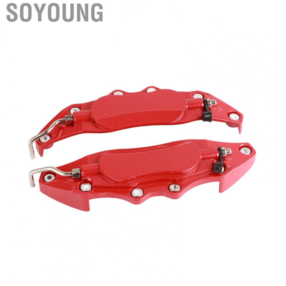 Soyoung Universal Caliper Covers Strong Strength Aluminum Alloy Brake Protector Cover for Car Red Small